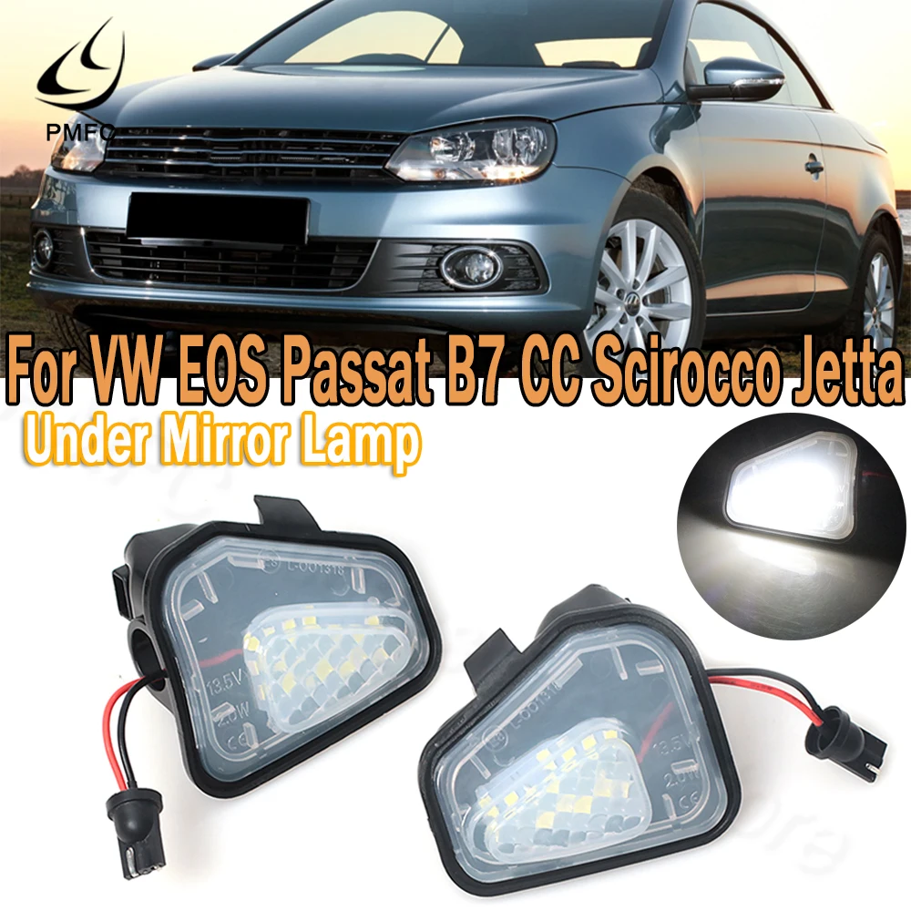 Автомобильные светодиодные лампы для зеркала 2 шт. VW CC 2012- EOS 09-11 Passat B7 Santana Scirocco Jetta |