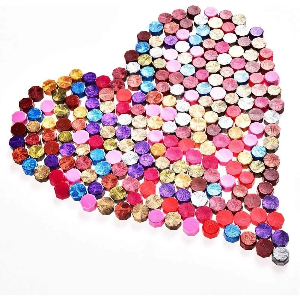 

742PCS Sealing Wax Seal Beans Stamp Beads For Vintage Craft Envelope Wedding Wax Seal Ancient Sealing Wax Stamp Making Tools