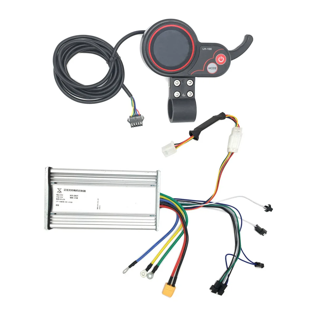YunLi 60V 45A дисплей контроллера для двух двигателей 3200w5600w 6000w электрический kickscooter LH-100 дисплей ускорителя - изображение