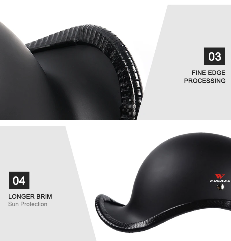 WOSAWE мотоциклетный шлем с половинчатым лицом винтажный узор Ретро велосипедный