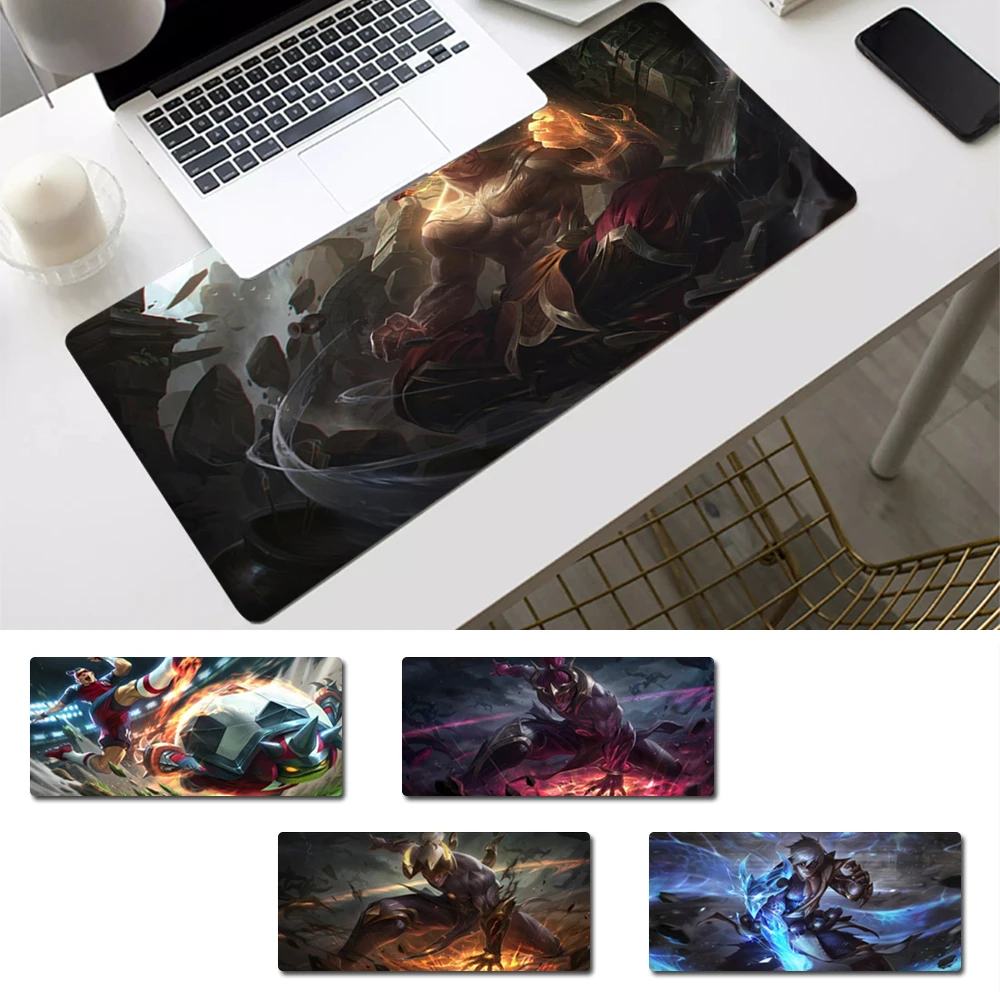 

30x80cm League of Legends Lee Sin Gaming Mouse Pad Gamer Keyboard Maus Pad Desk Mouse Mat Game Accessories For Overwatch