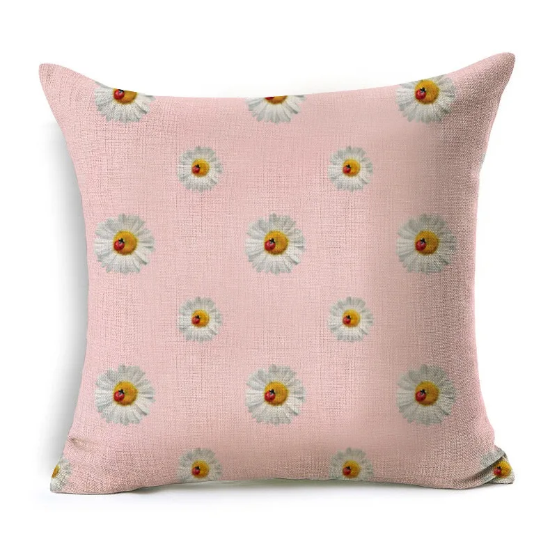 1 шт в форме цветка Pattern Хлопок льняная подушка крышка Гостиная Декоративные