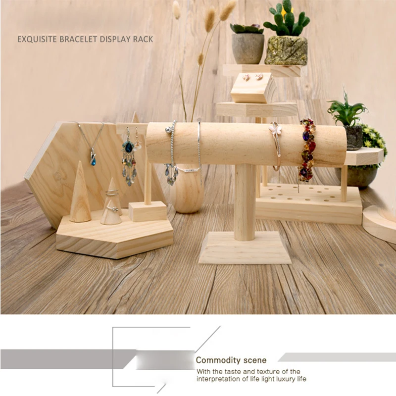 Подставка для ювелирных изделий из массива дерева стеллаж хранения браслетов