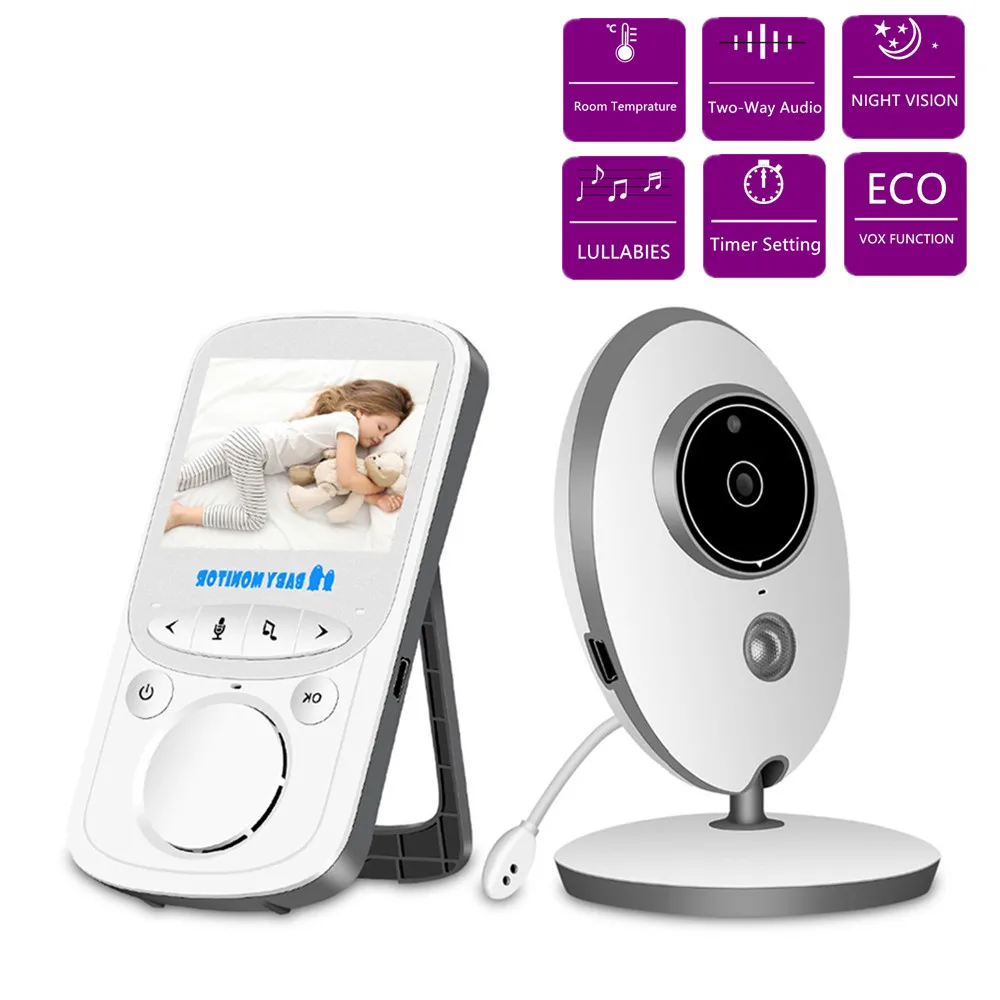 

2.4 Inch LCD Video Baby Monitor 2.4G Wireless 2 Way Audio Bebe Cam Night Vision Surveillance Security Camera Babysitter VB605