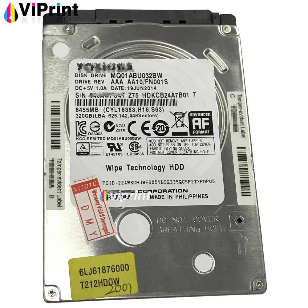 Toshiba e-STUDIO     320   Wipe HDD  MQ01ABU032W MQ01ABU032BW GO-00732000