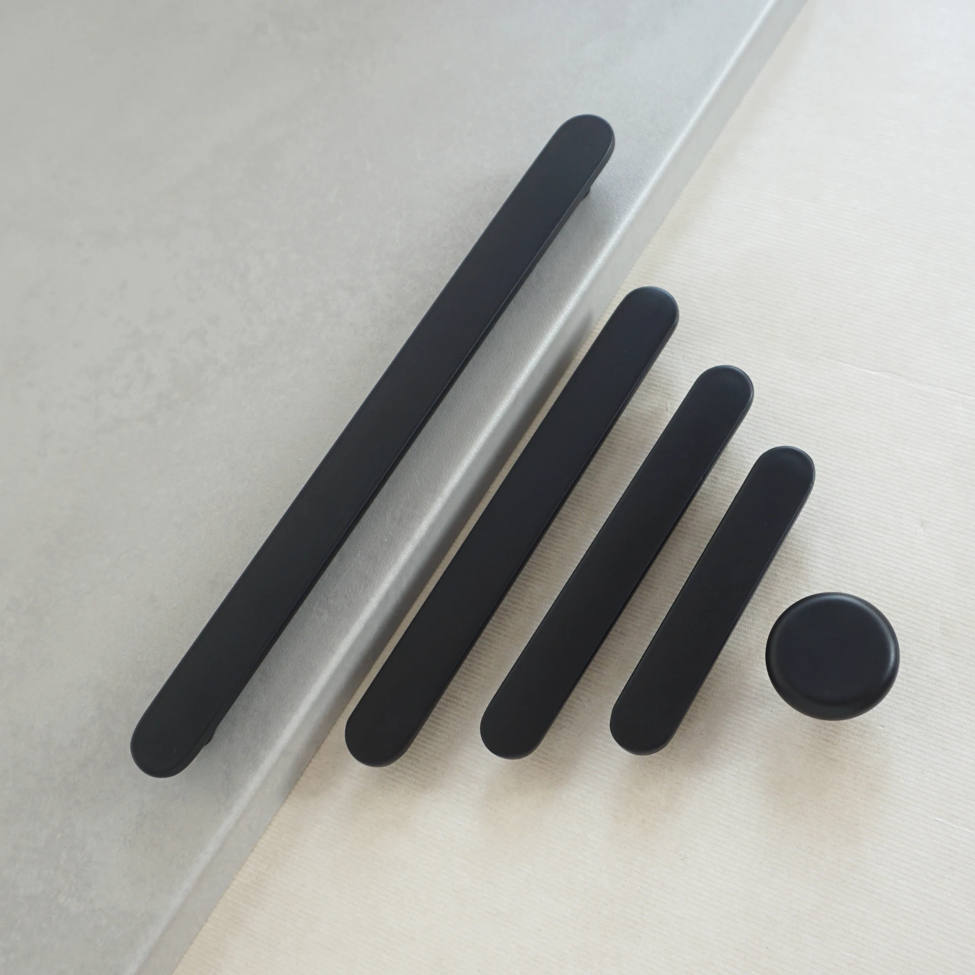 Цинковый сплав из чистого черного цвета ручки для мебели комод ручка ящика шкафа