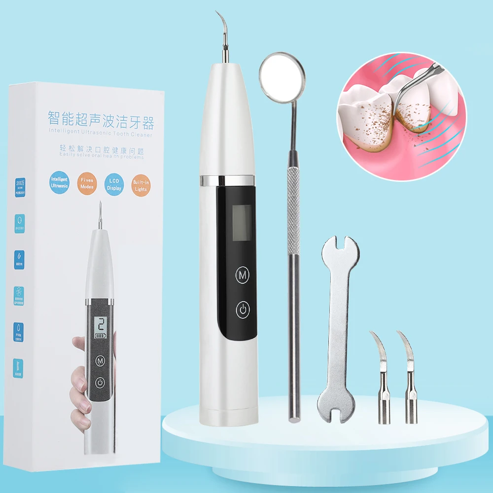 

Ultrasonic Tooth Cleaner Electric Irrigator Dental Scaler Calculus Remover Oral Hygiene Care Plaque Stain Teeth Whitening Device