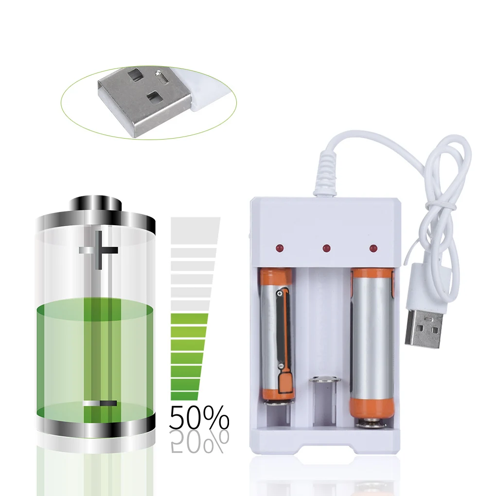 Зарядное устройство для аккумуляторных батарей на 4 батареи USB функция быстрой