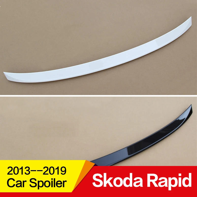 Применение для Skoda Rapid спойлер 2013, 14, 15, 16, 17, 18, 19 лет год ABS пластмассовый задний клюв утки крыло аксессуары для декорирования машины