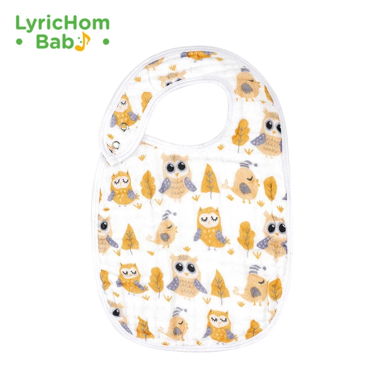 

LyricHom Baby Breathable Muslin Cotton Baby Bibs Babador Cartoon Baby Bibs Waterproof Infant Baby Bib for Newborn Feeding