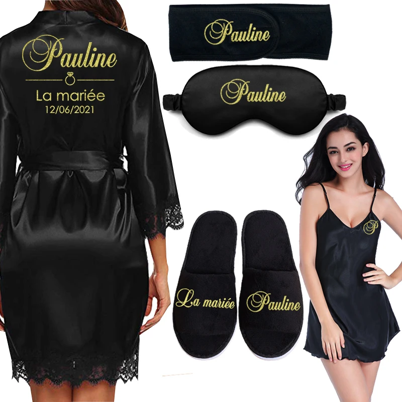 Халат-кимоно Женский Свадебный с именем для невесты и подружки | Женская одежда