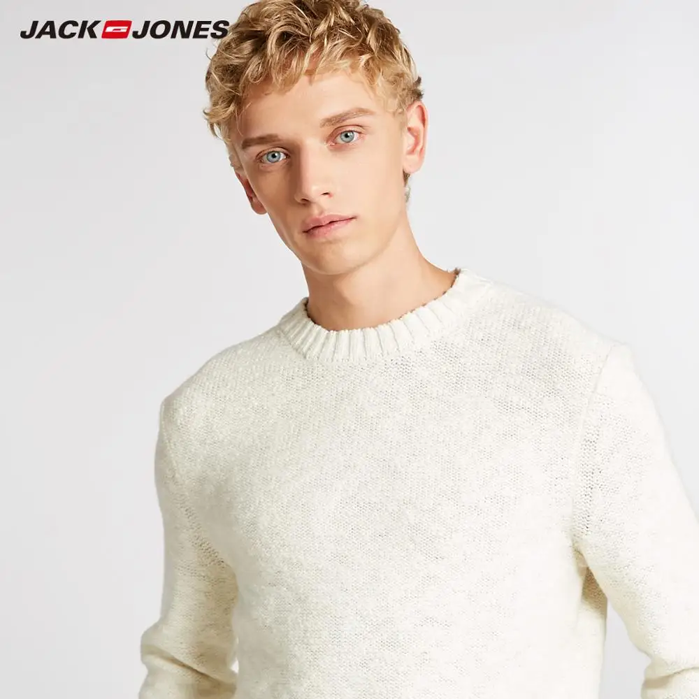 JackJones мужской сплошной цвет шерстяной ткани свитер 218425528