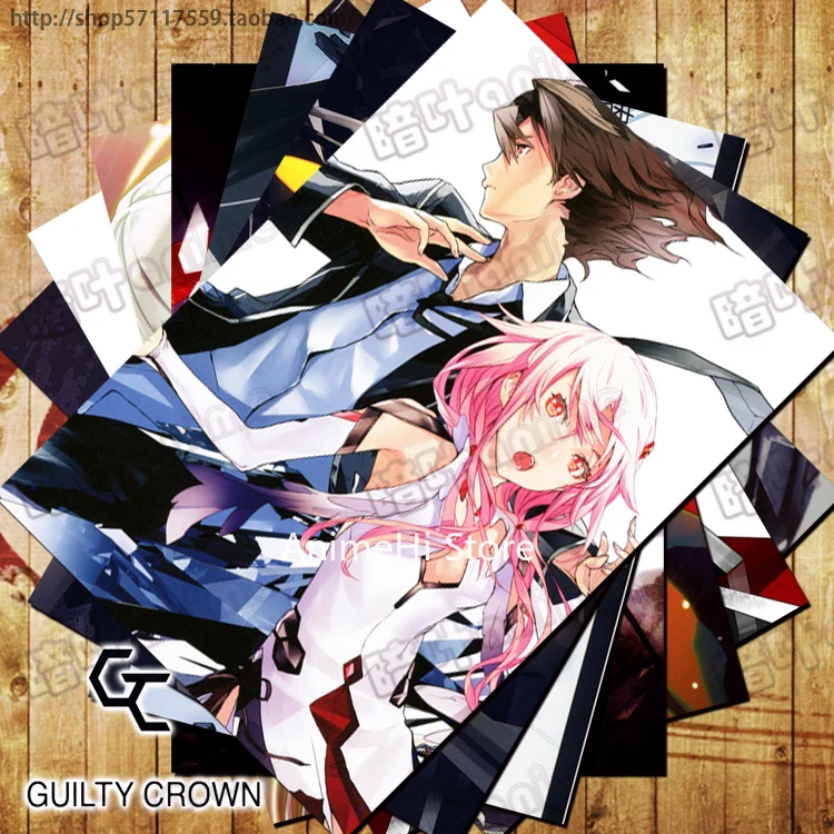 

10 Pcs/set Anime Guilty Crown Posters GC OUMA SHU YUZURIHA INORI Shinomiya Ayase Wall Pictures for Colletion A3 42x29CM Stickers