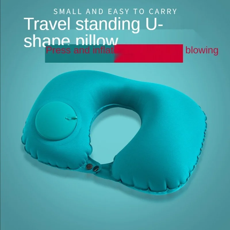 

Travel Pillows Airplanes Inflatable Super Light Portable Neck Pillow U-Shape Automatic Inflatable Cervical Vertebr Pillow