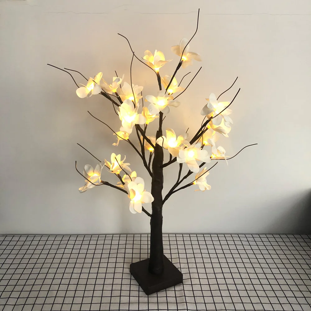 

Battery powered LED light tree with light up flowers night light for home indoor festival party decoration christmas lights