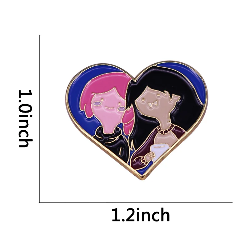 Время приключений эмалированная булавка в форме сердца милый мультфильм аниме