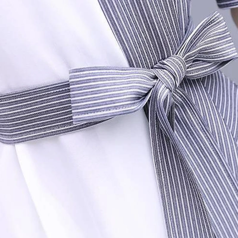 

Cold Wind Dress Women's Summer 2021 Korean Version Asymmetrical Chiffon Turn-down Collar Belt Dresses Loose Waist Fashion