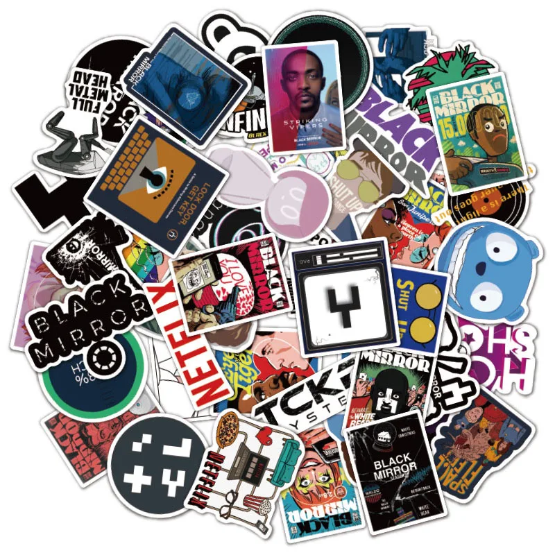 Черные Зеркальные наклейки на ноутбук 25/50 шт. стикеры сделай сам для багажа сумок