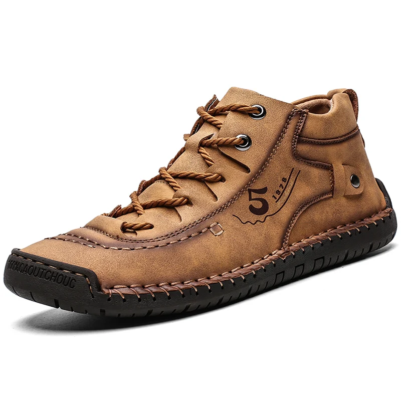 

Мужские Винтажные ботильоны; Удобная повседневная обувь для мужчин модные повседневные ботинки мужской подходящая обувь на открытом возду...