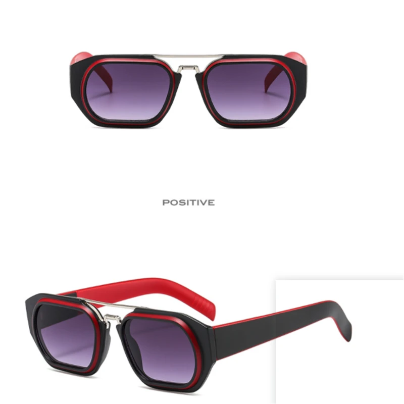 Новинка 2022 прямоугольные Солнцезащитные очки Мужские двухцветные маленькие