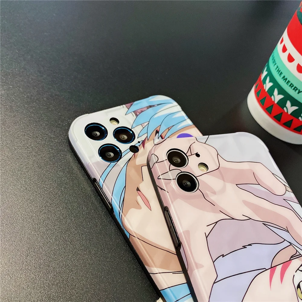 

Japanese manga Inuyasha Sesshoumaru Phone Case For iphone 12 mini 11 Pro X XS Max XR 7 8 Plus 3D comic Silicon Soft Cover Coque