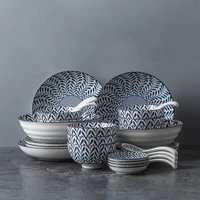 ramen organizer bowl kitchen spoon japanese style bowls set ceramic vintage dinner mixing rice baby vaisselle home garden zz50w