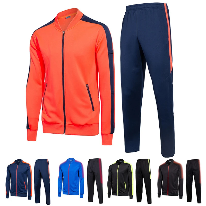 

Autumn Winter Sports Jacket 2PCS Men's Football Training Running Jerseys Women Basketball Appearance Clothing Zipper Clothes