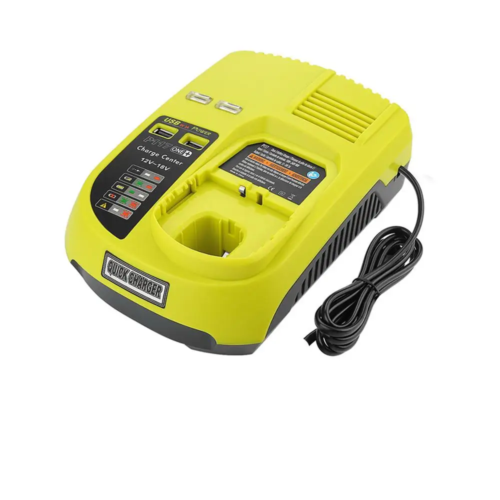 3A для Ryobi зарядное устройство P117 Сменное 12-18 в Li-ion Ni-MH литий-ионная аккумуляторная