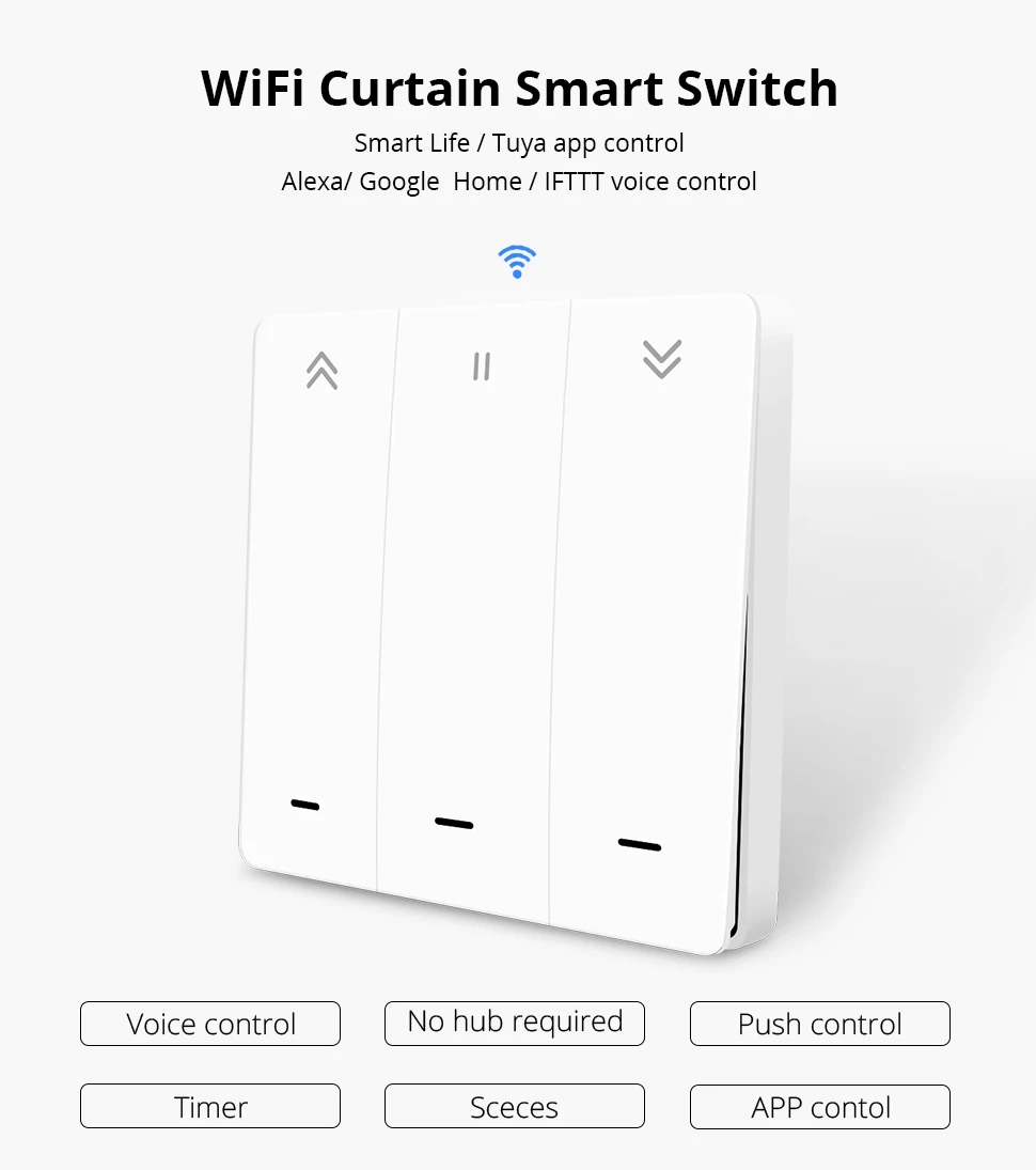 Zemismart Wi-Fi туя занавес переключатель настенный переключатель работать с Alexa Google дома умный таймер жизни управление