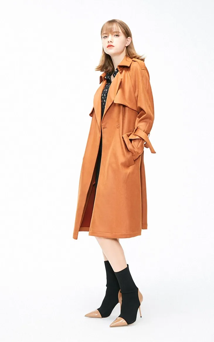 Vero Moda женский OL Стиль Минималистский средней длины саржа Тренч | 319109501