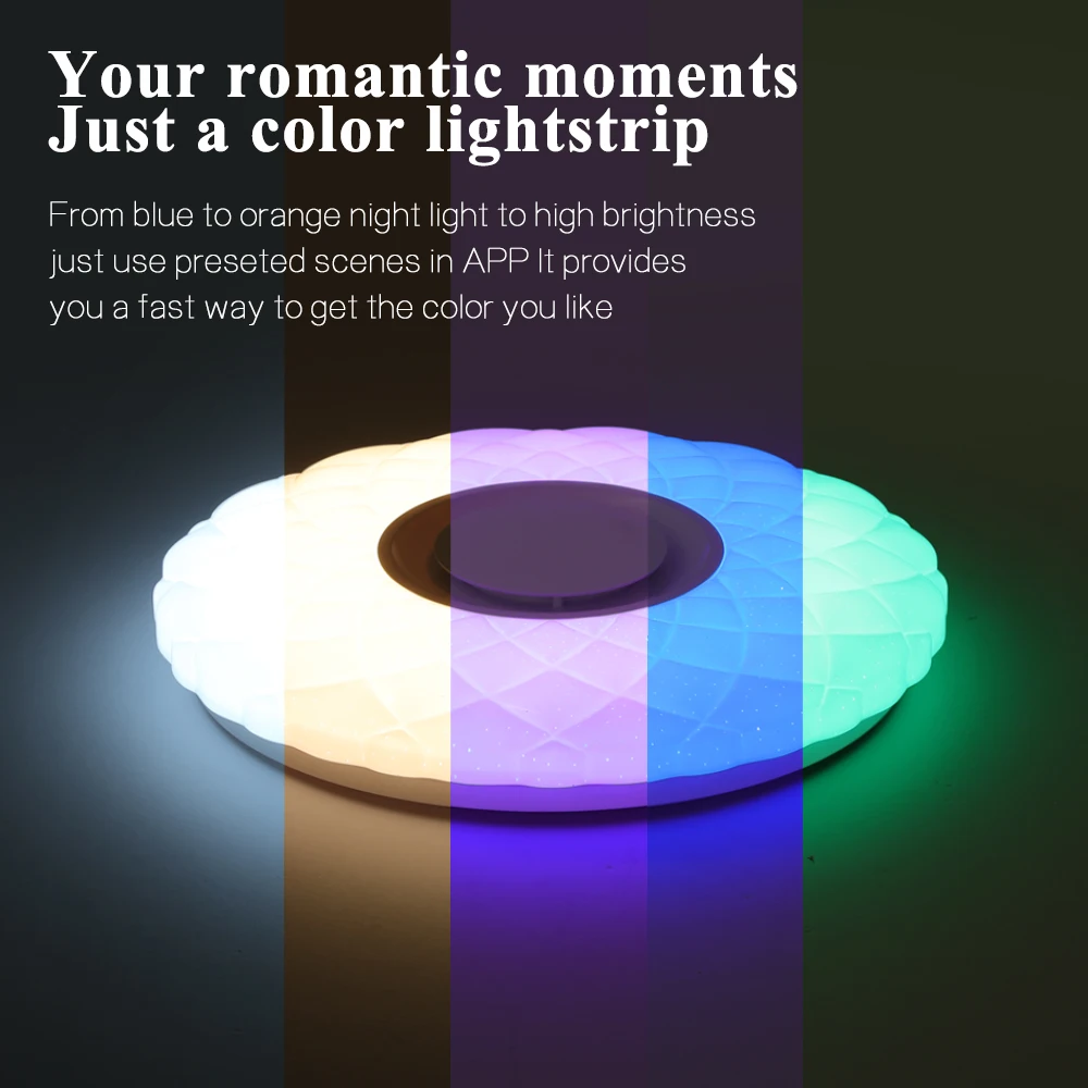 Современные светодиодные потолочные лампы Домашний Светильник ing XU-36W 52 Вт RGB приложение Bluetooth музыкальный светильник для спальни лампы для гостиной умный потолочный светильник