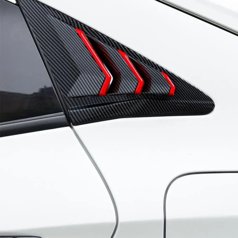 

For 2016 2017 2018 2019 2020 Three-car 10TH Civic Rear Window Blinds Modified Mustang Style Triangle Window Decoration
