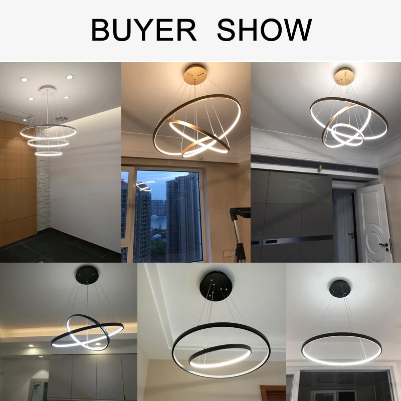 

Black white frame led pendant lights for the kitchen dining room modern Hanging Lamps abajour lighting lustre indoor fixtures