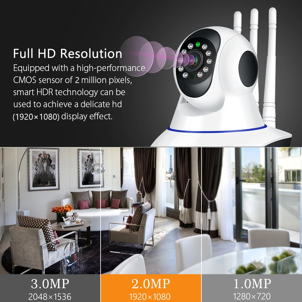 

HISEEU IP Camera 1080P HD Wireless Wifi Camera 2MP Wireless Home Security Camera Night Version P2P Home CCTV Camera Baby Monitor