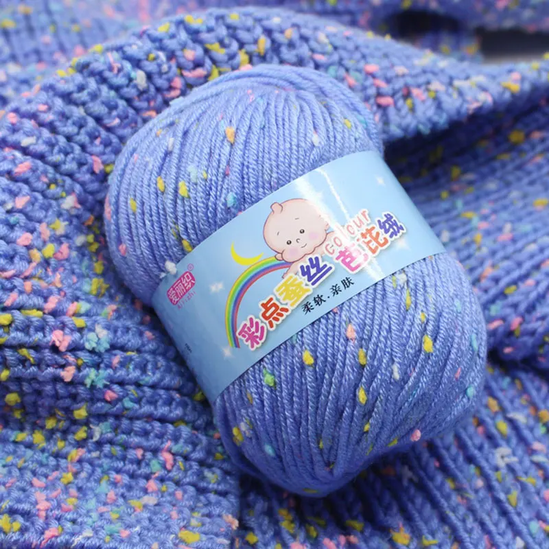 

Warm DIY Milk Cotton Yarn Baby Cotton Cashmere Yarn Colorful Eco-dyed Needlework For Hand Knitting Crochet Worsted Wool Thread