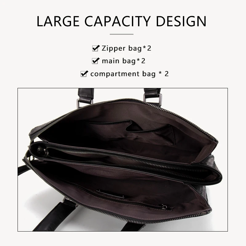 Men Briefcase Bags Handmade Knitting Large Capacity Office Handbag 100% Leather Cowhide Laptop Shoulder Male Travel Bag | Багаж и сумки