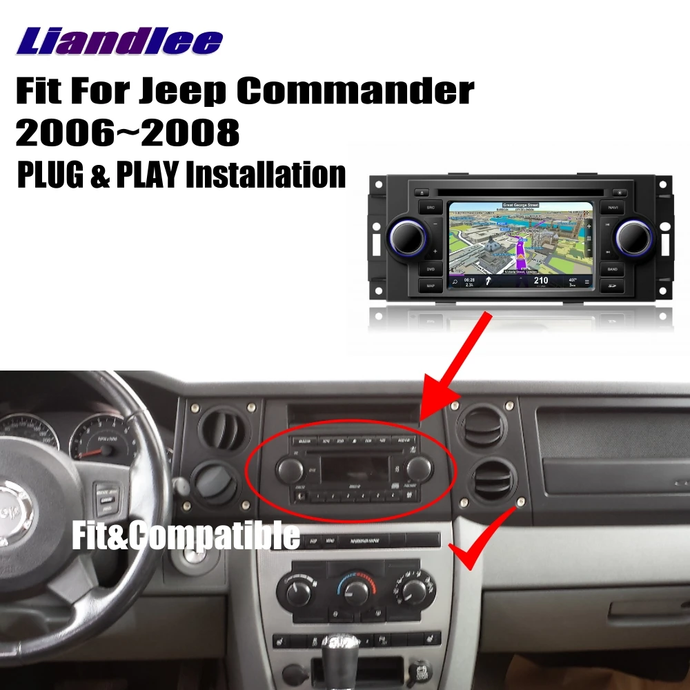For Jeep Commander 2006-2008 Android Car Radio CD DVD Player GPS Navigation Maps Camera OBD TV HD Screen Media | Автомобили и