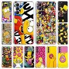 Прозрачный чехол для Samsung Galaxy S20 FE S21 Ultra S10 Plus Note 10 Lite, прозрачный мягкий чехол с мультяшным Гомером, симпсонами, корпус из ТПУ