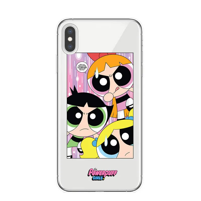 T6996 Симпатичные Powerpuff девушки полицейский INS телефон чехол для iPhone 11 Pro XS Max X XR 8 7 6 6S Plus 5s SE Мультфильм прозрачный ТПУ Fundas - Цвет: T6996