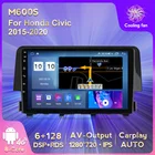 Автомобильный мультимедийный GPS-навигатор, автомобильное радио, стерео плеер для Honda Civic 2015, 2016, 2017, 2018, 2019, 2020, RDS, SWC, встроенный Carplay