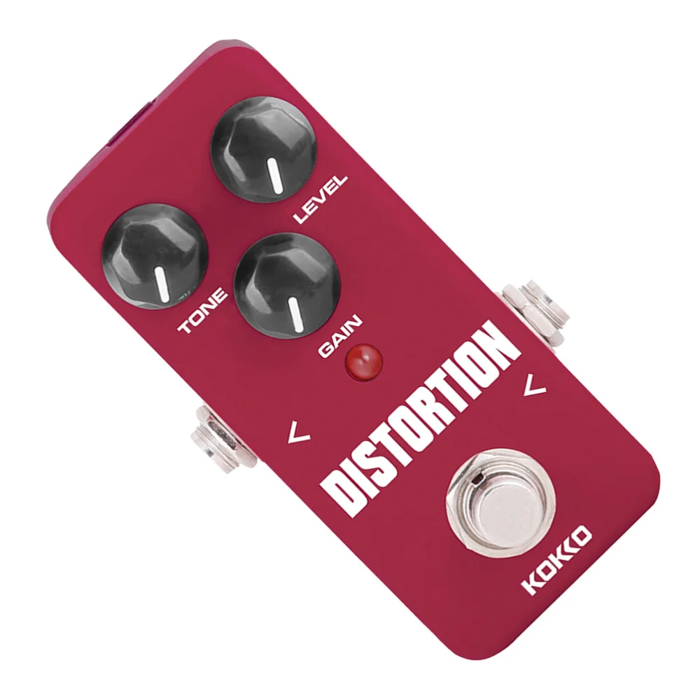 

Mini Distortion Effect Guitar Pedal Portable Electric Guitar Effects Pedal Stompbox True Bypass Guitar Parts (Dark Red)