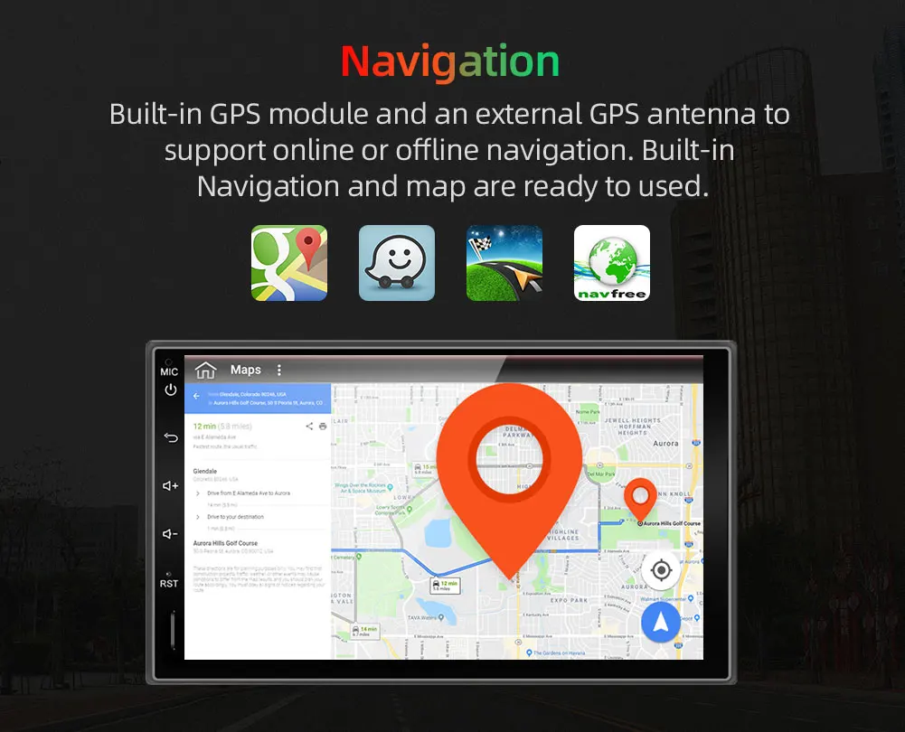 2 Din " Восьмиядерный Универсальный Android 9,0 автомобильный Радио Стерео gps навигация WiFi 1024*600 сенсорный экран 2din автомобильный ПК HDMI