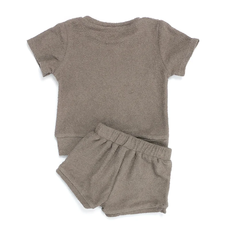 Комплект детской махровой одежды Kaiya Angel однотонный летний комплект из 2
