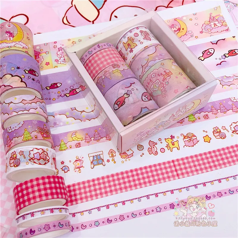 8 шт./кор. фантазия пижама в виде животных единорог рыбы лента Washi для