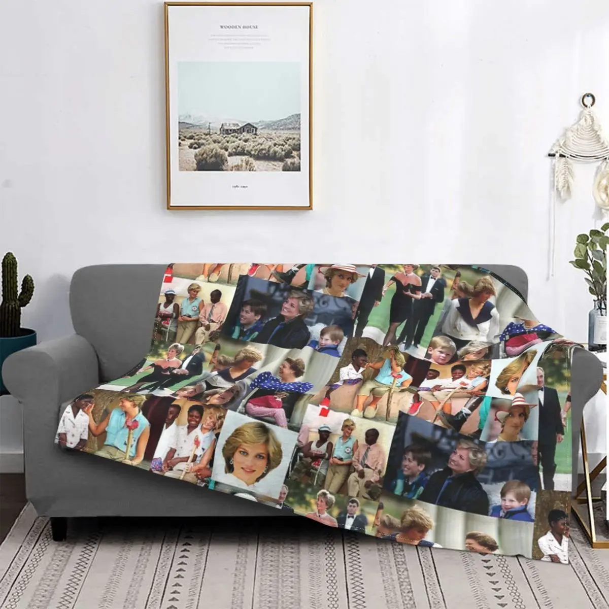 

Princess Diana Collage Blanket Bedspread Bed Plaid Comforter Sofa Blankets Fleece Blanket Home Textile Luxury