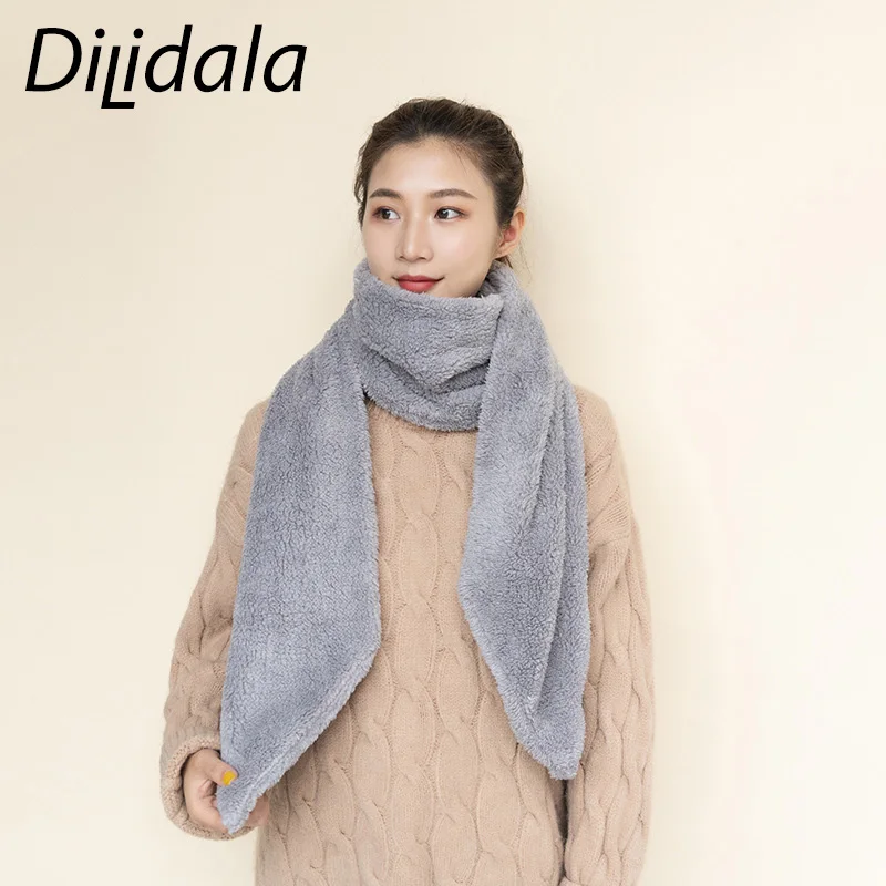 Dilidala однотонный кашемировый шейный шарф, новинка, Осень-зима, теплые женские шарфы, высокое качество, женские шейные шарфы