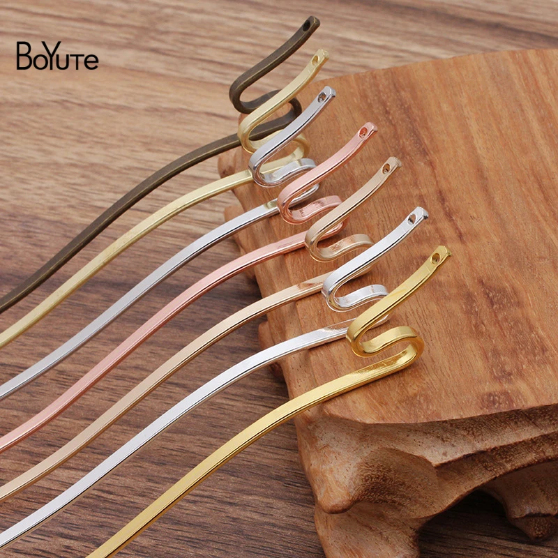 Металлическая латунная заколка для волос в форме змеи BoYuTe (10 шт./лот) 150*3 мм с