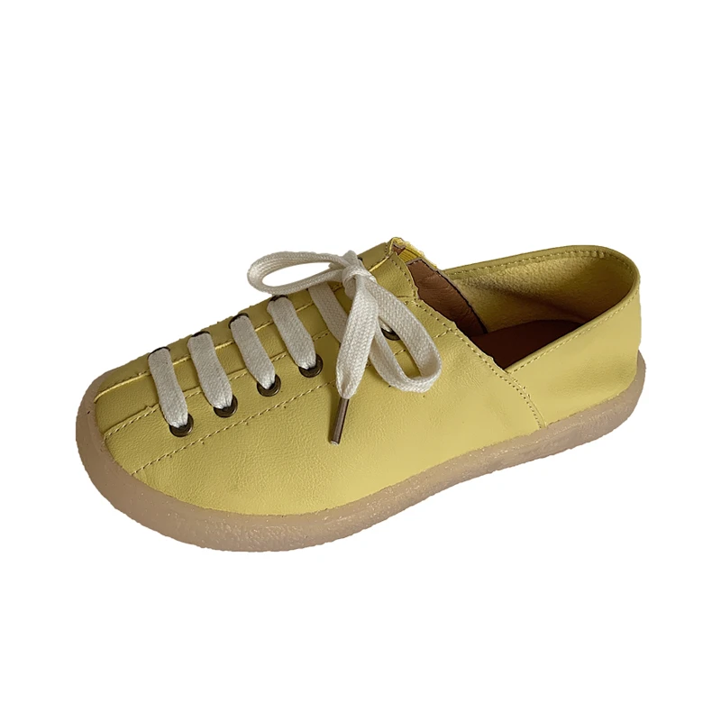 

new arrival fashion version cross tied ladies casual shoes womens flats comfortable leather shoes spring autumn sneaker