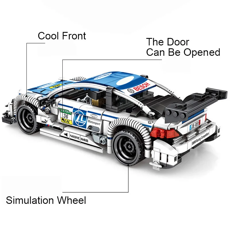 

Technical Series M4 Racing Car Building Blocks City Pull Back Technique Moc Sport Vehicle Model Bricks Toys Gift For Boys Adults