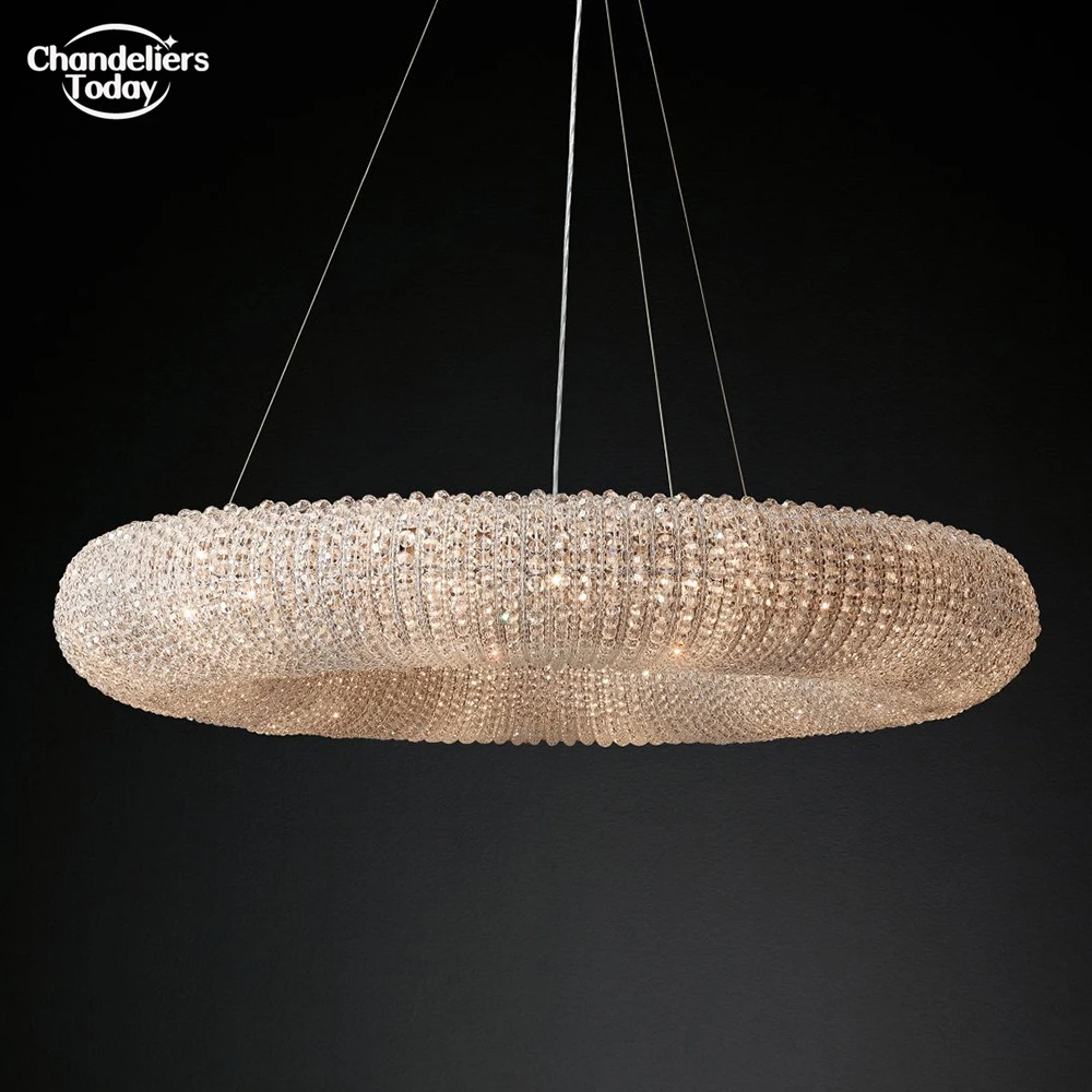 Заводская розетка роскошная винтажная RH Хрустальная Люстра Подвеска ореол